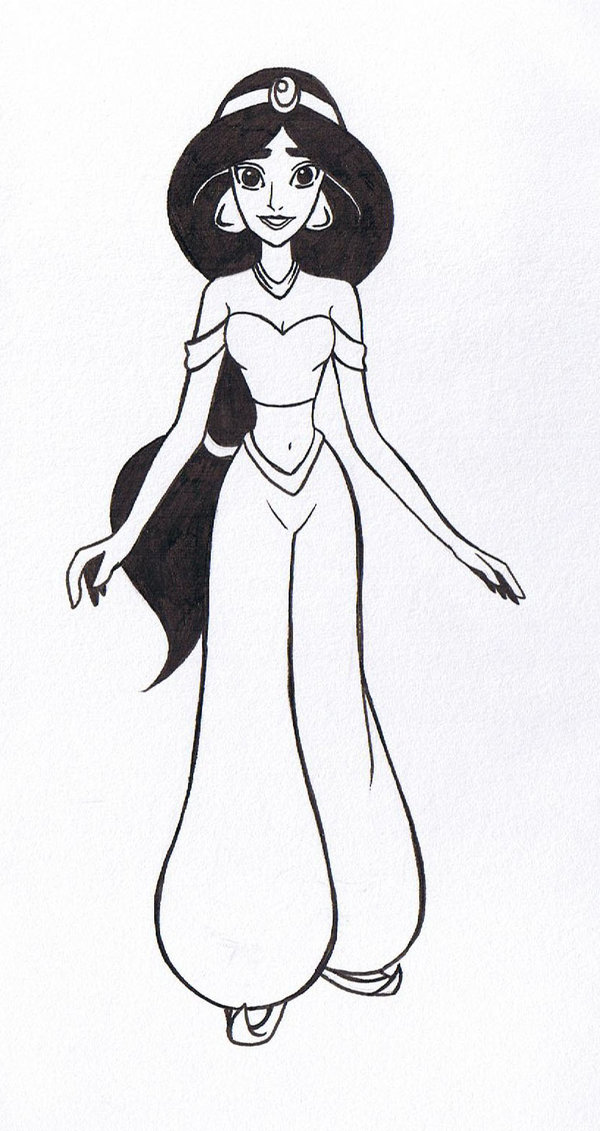 Disney Jasmine Drawing Beautiful Art Drawing Skill