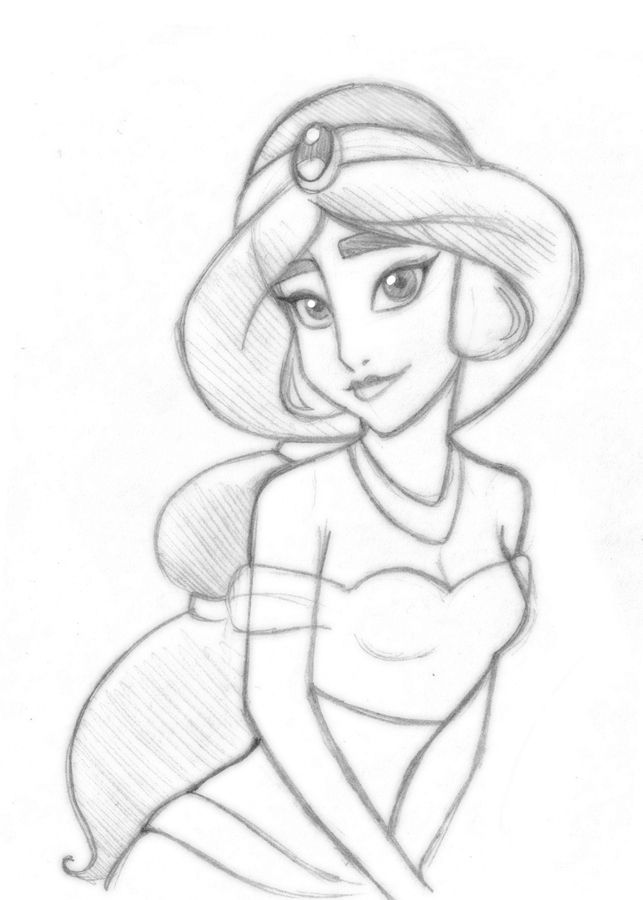 Disney Jasmine Drawing Images