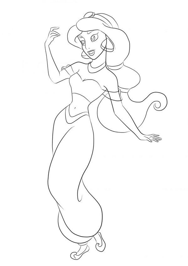 Disney Jasmine Drawing Sketch
