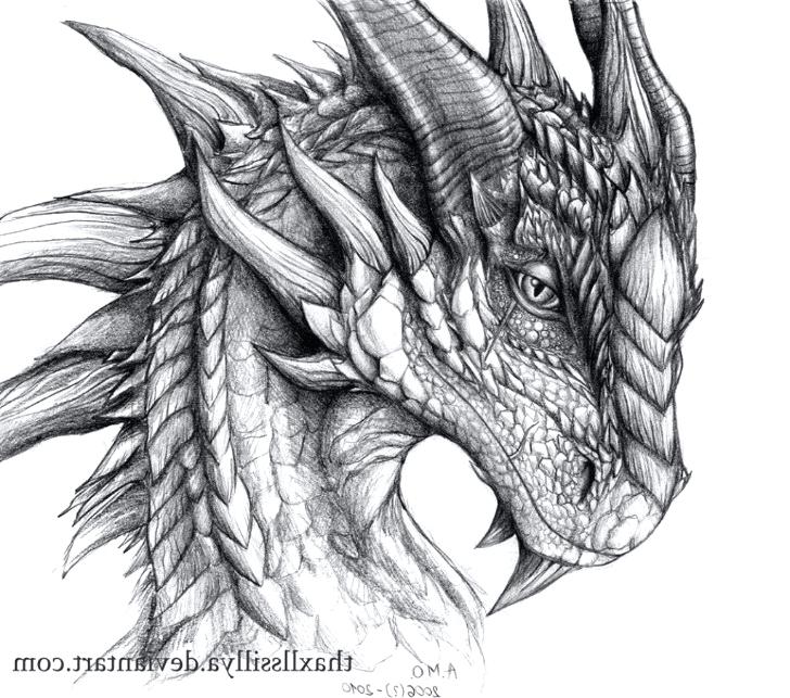 Dragon Head Art Drawing
