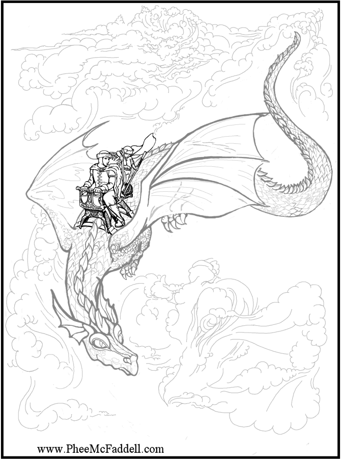 Dragon Rider Drawing