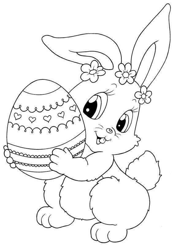 Sketch of easter bunny and easter egg vector happy easter  CanStock