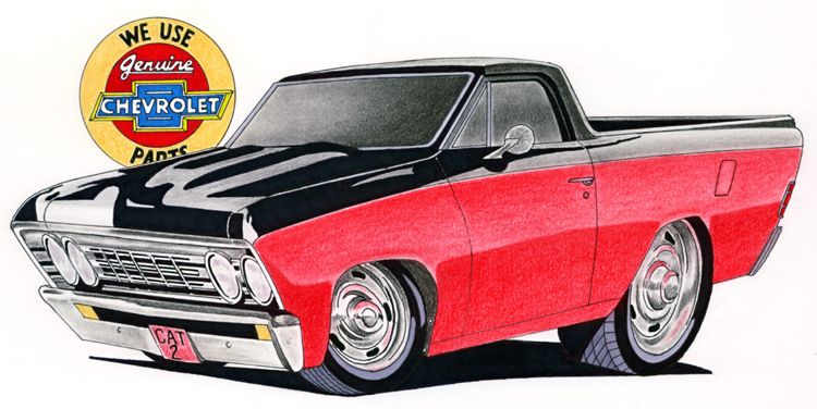 El Camino Drawing Art