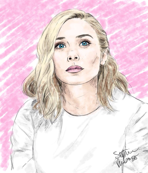 Elizabeth Olsen Drawing Art