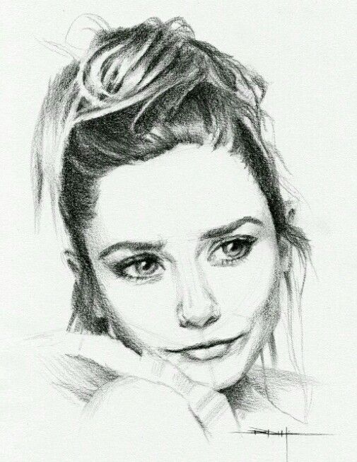 Elizabeth Olsen Drawing Pic