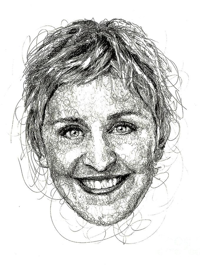 Ellen Degeneres Drawing High-Quality