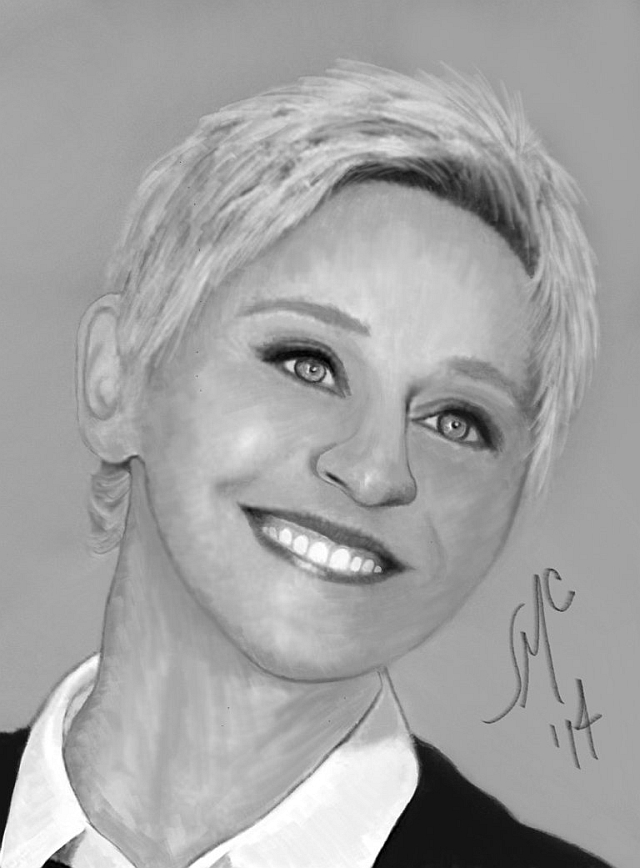 Ellen Degeneres Drawing Sketch