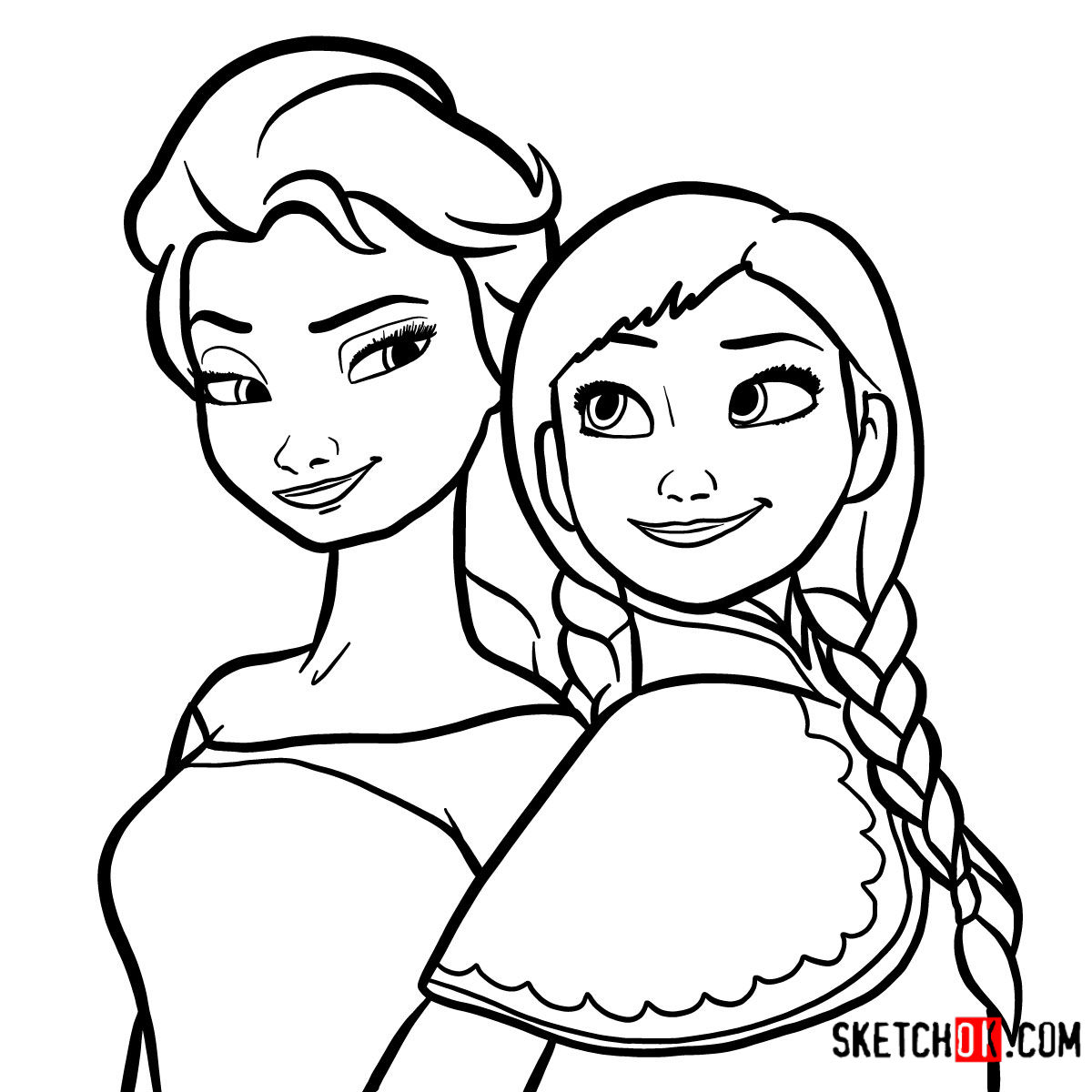 Elsa And Anna Drawing Pics