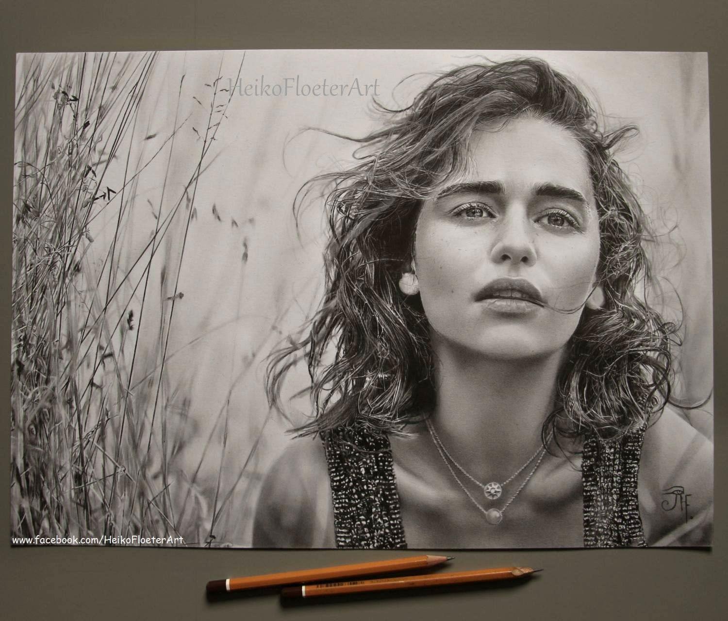 Emilia Clarke Drawing Pictures