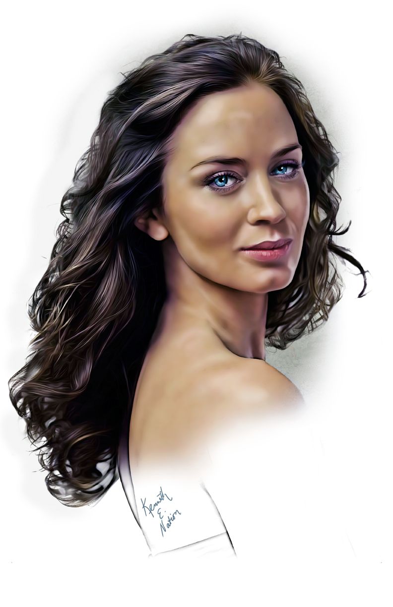 Emily Blunt Drawing Realistic