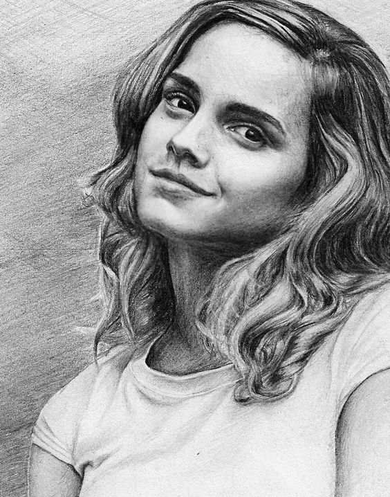 Buy Emma Watson Pencil Drawing Fine Art Portrait PRINT Hand Signed Online  in India - Etsy