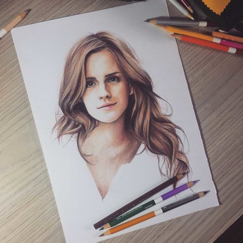 Emma Watson Drawing Pictures