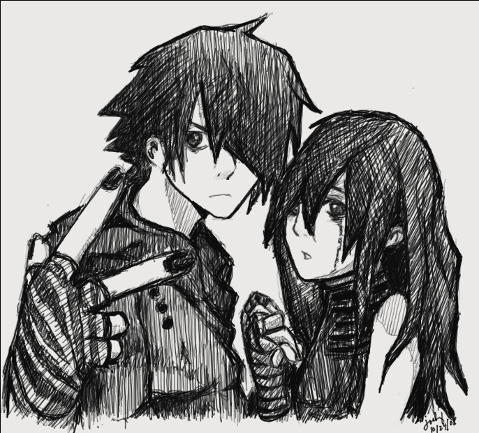 Emo Couple Drawing Amazing Drawing Skill Emo Couple Drawing Amazing Drawing Skill