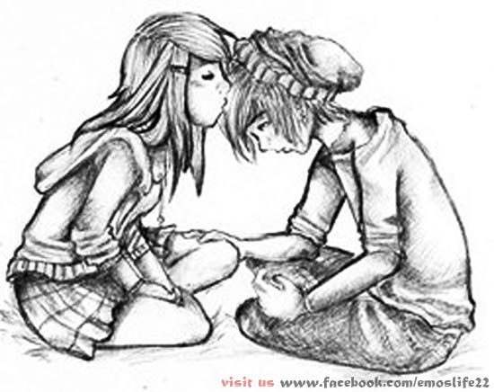 Emo Couples Drawing HD wallpaper  Pxfuel