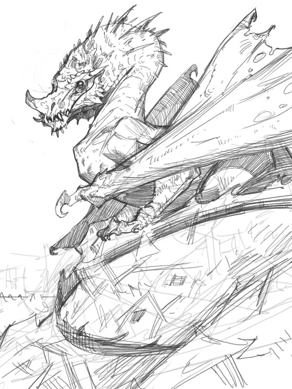 Evil Dragon Drawing Image