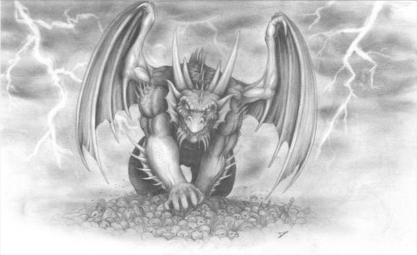 Evil Dragon Drawing Picture
