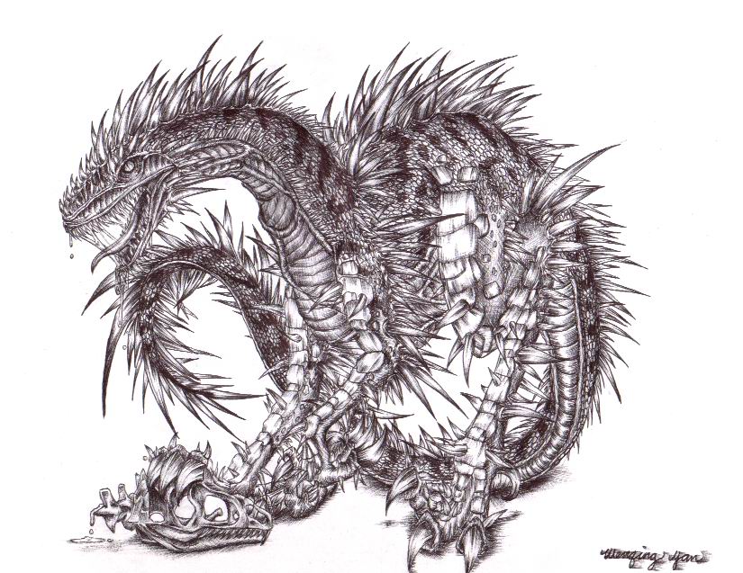 Evil Dragon Drawing Pictures