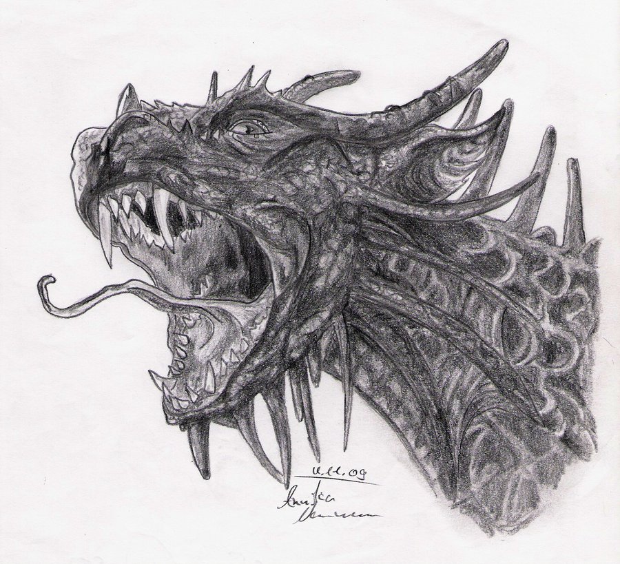 Evil Dragon Drawing Realistic