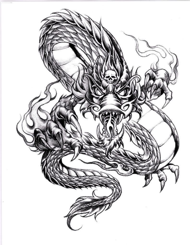 Evil Dragon Drawing