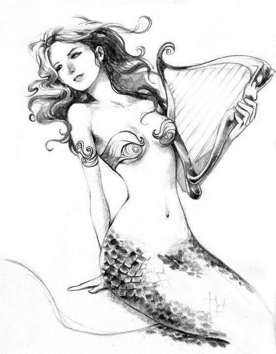 Fantasy Mermaid Drawing Image