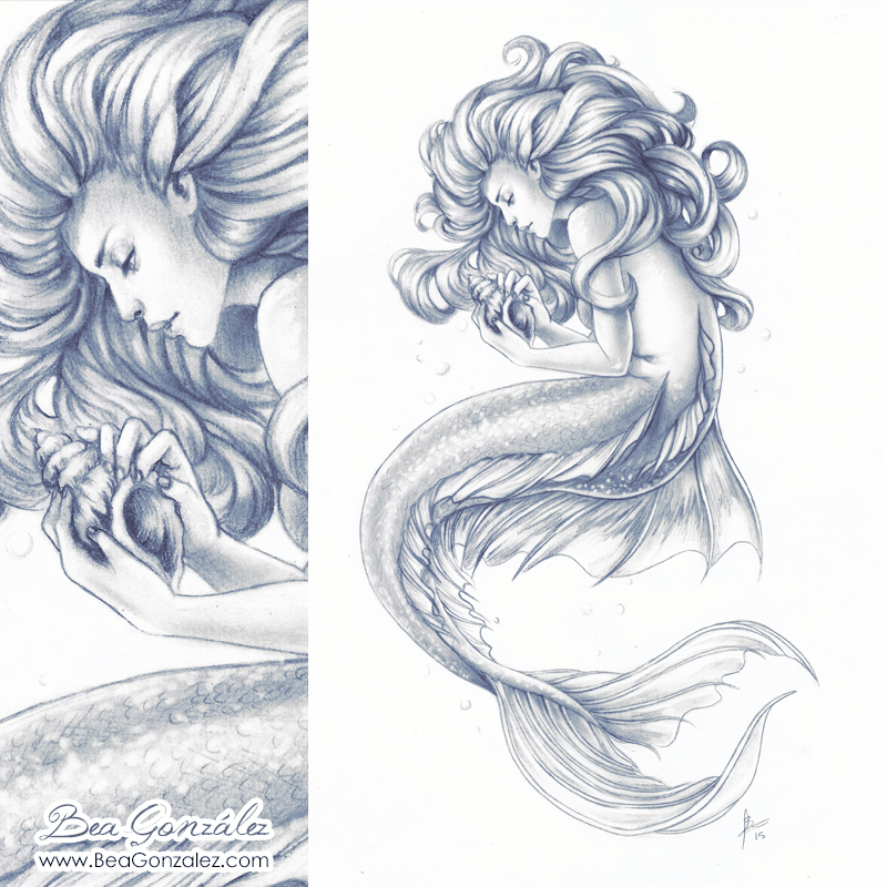 Fantasy Mermaid Drawing Pic
