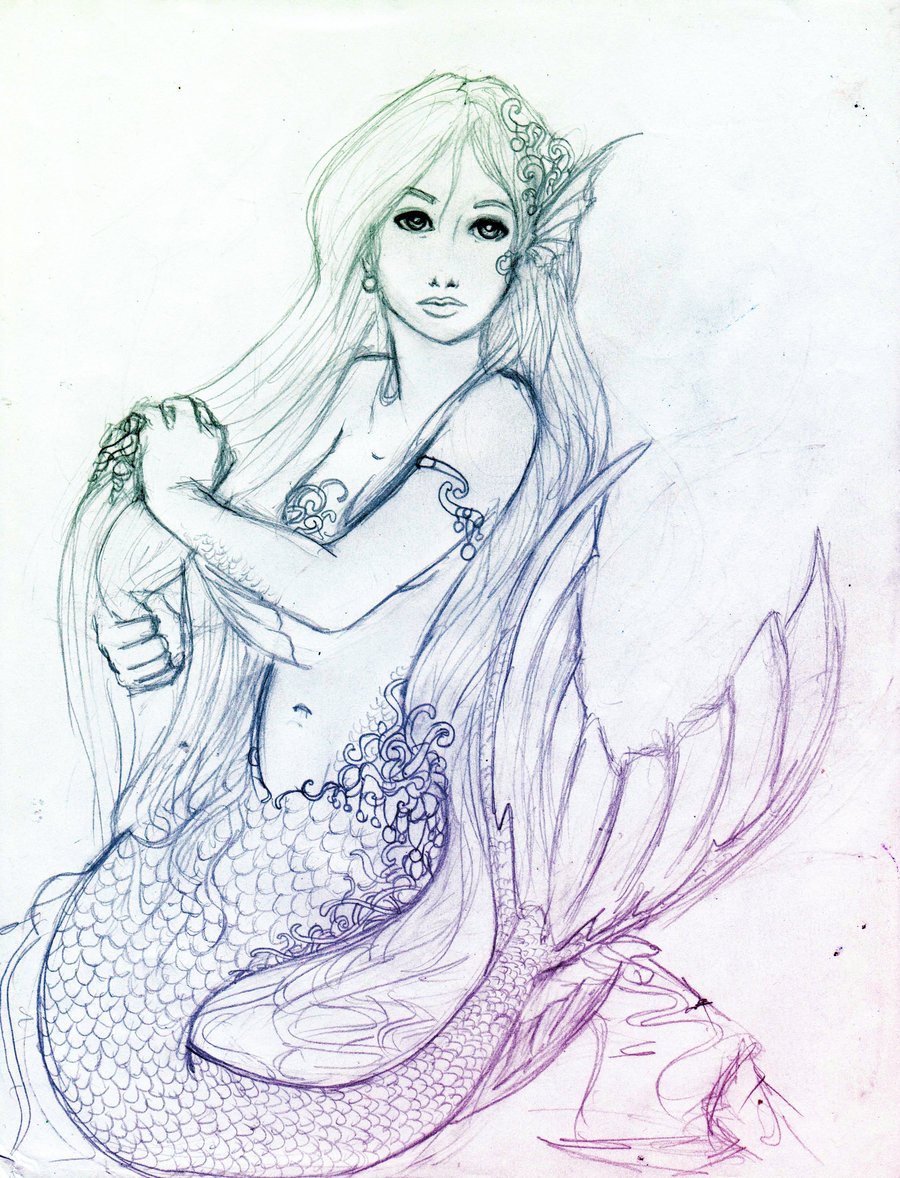 Fantasy Mermaid Drawing