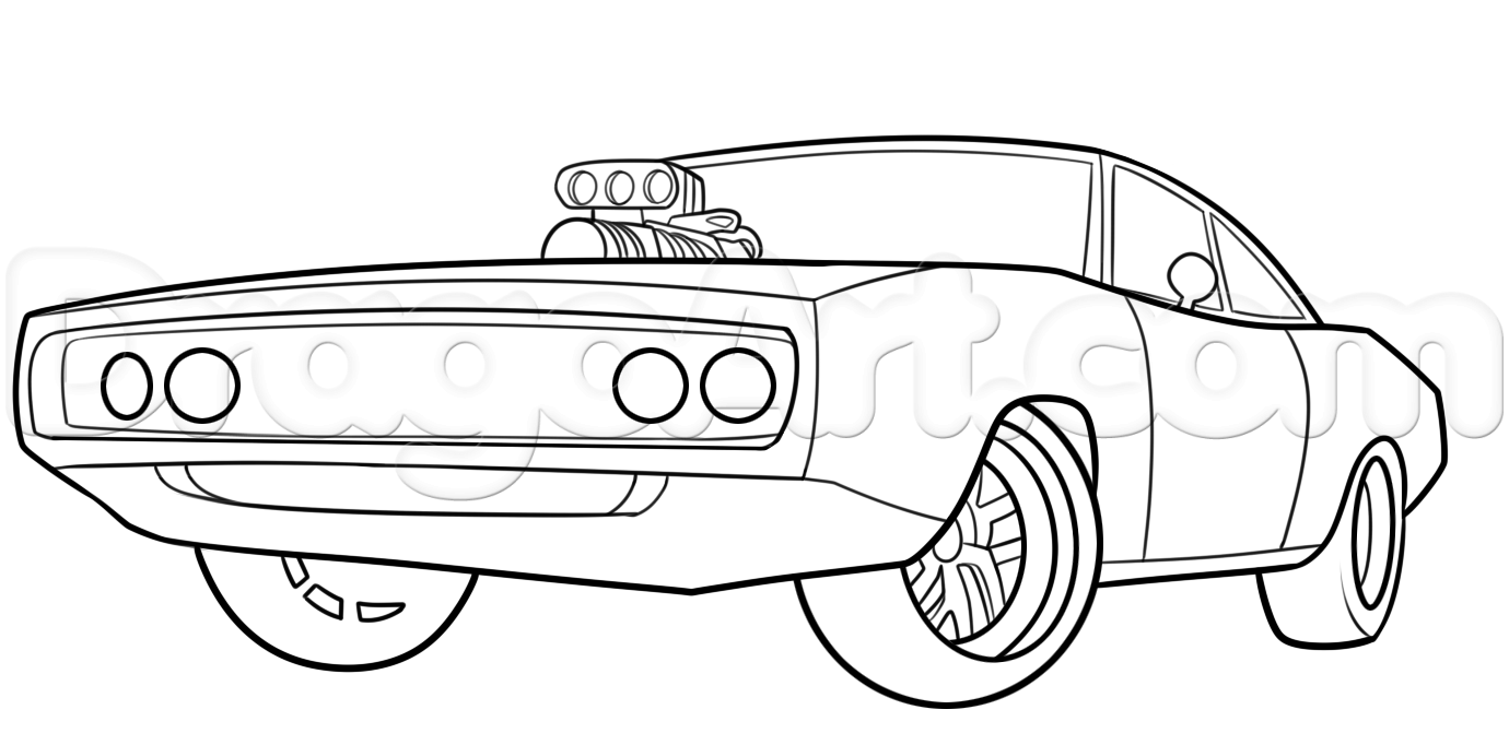 Fast And Furious Car Drawing High-Quality