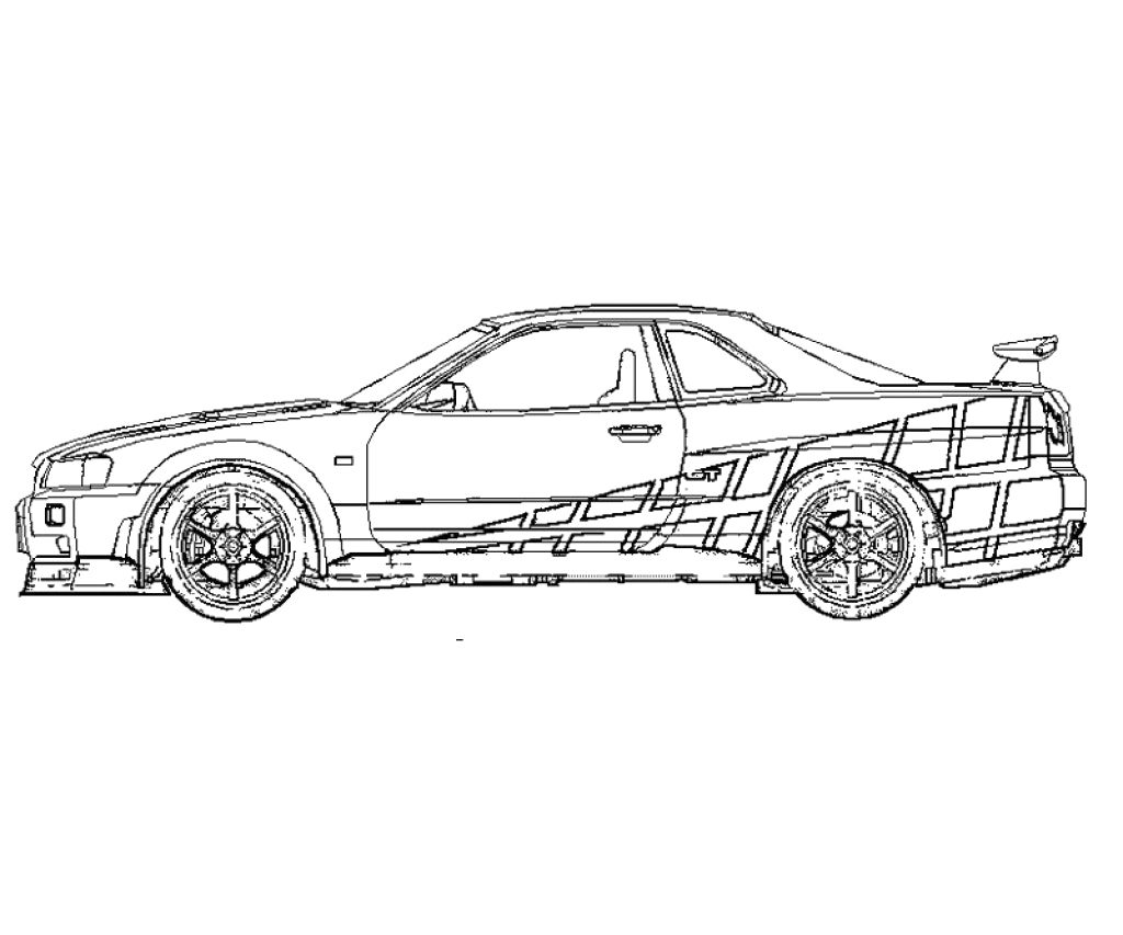 Fast And Furious Car Drawing Sketch