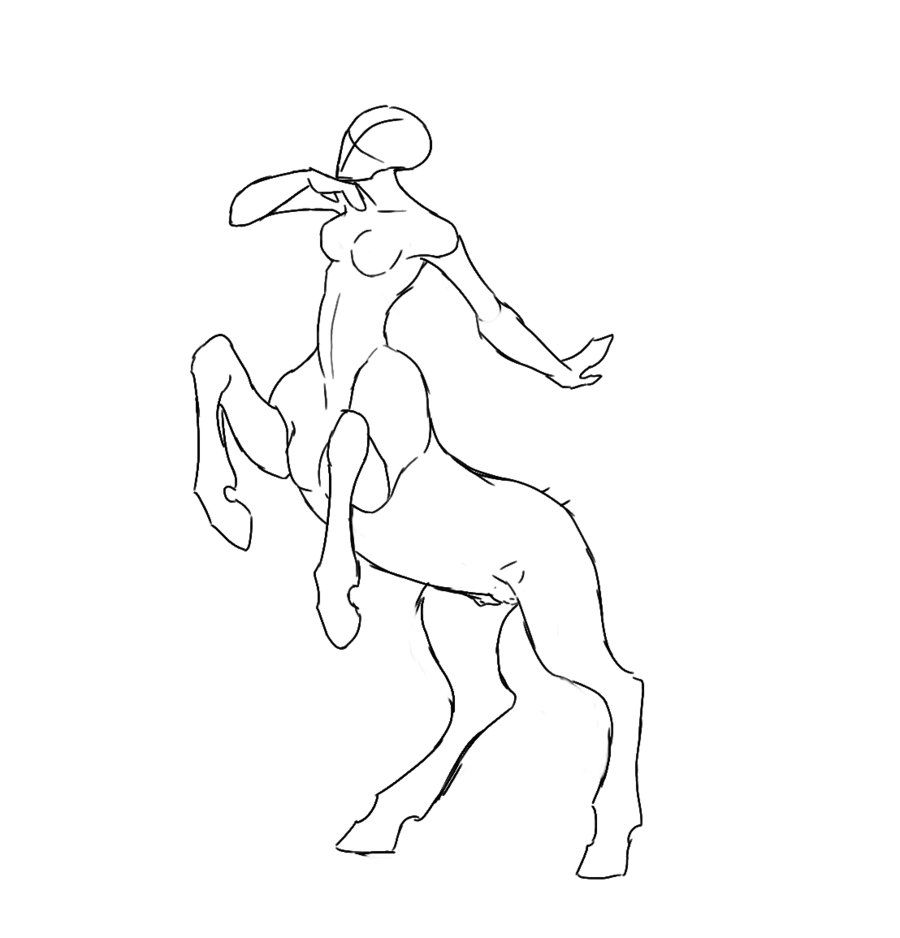 Female Centaur Drawing Image
