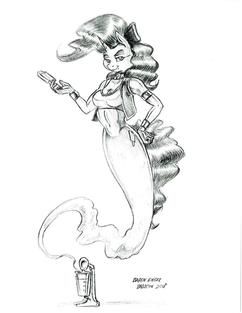 Female Genie Drawing Sketch