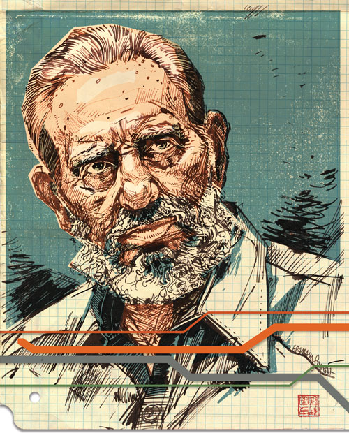Fidel Castro Drawing Beautiful Image