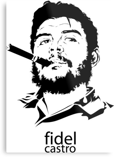 Fidel Castro Drawing High-Quality