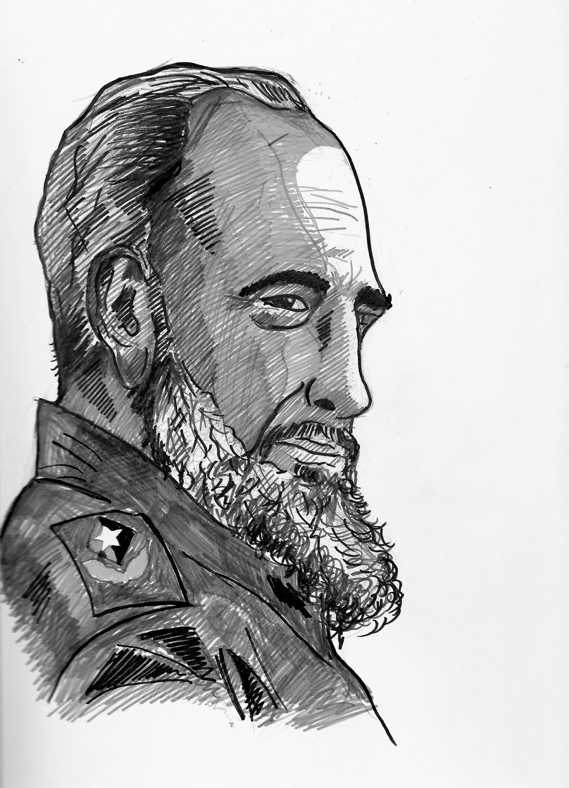 Fidel Castro Drawing