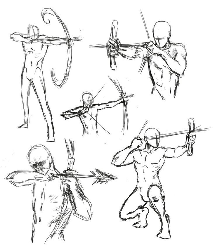 Fighting Pose Drawing Image