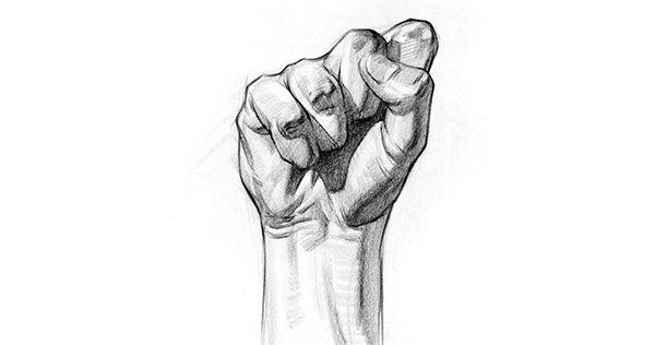 Fist Drawing Realistic