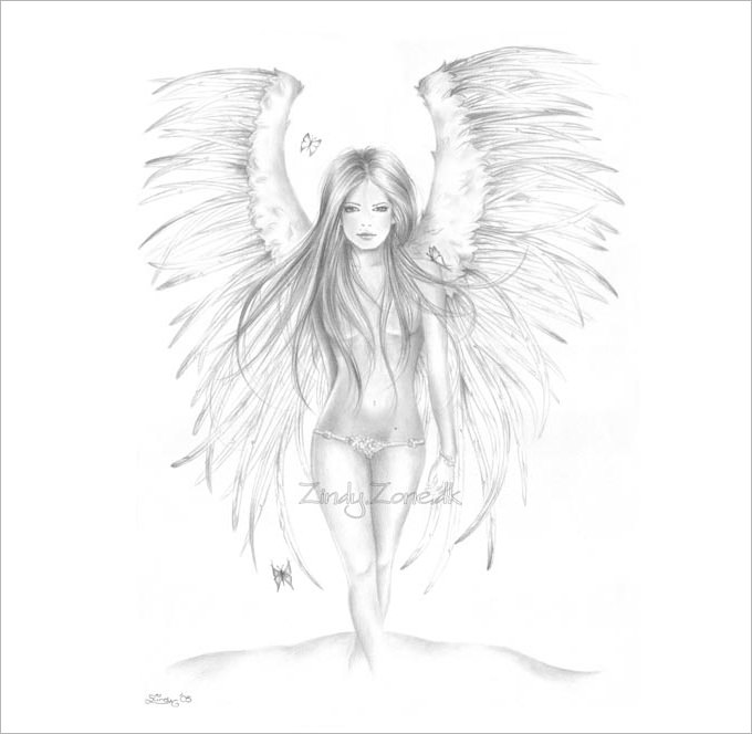 Flying Angel Drawing Art