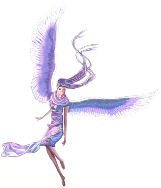 Flying Angel Drawing Beautiful Image
