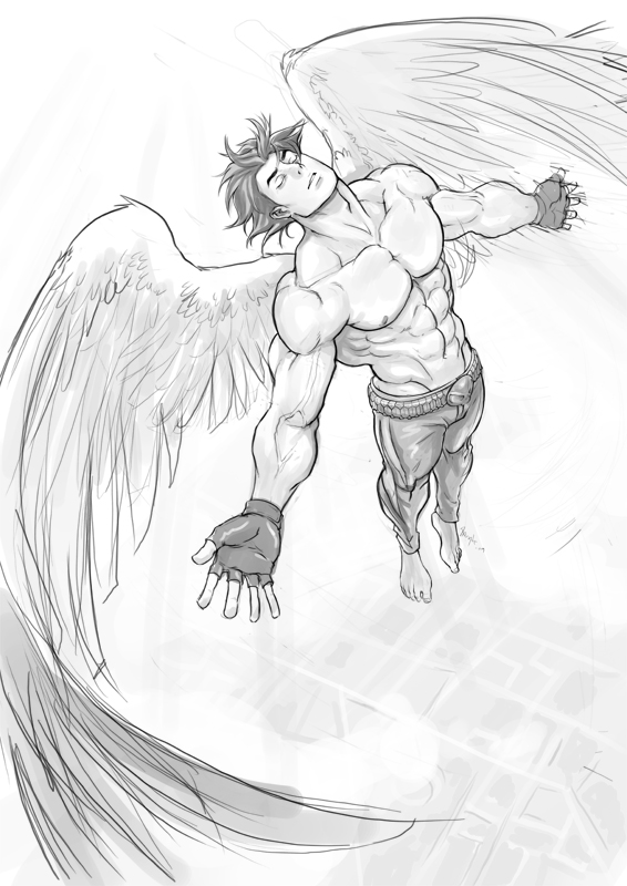 Flying Angel Drawing Image