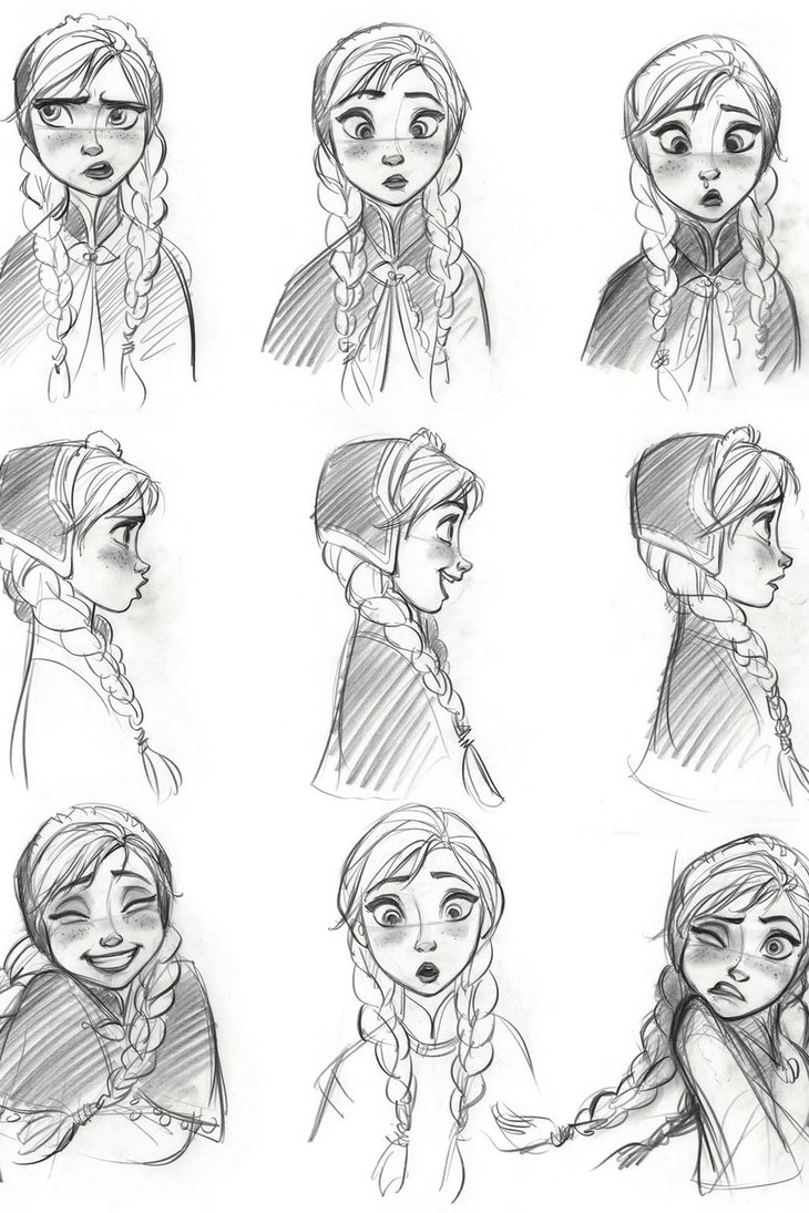Frozen Anna Drawing High-Quality