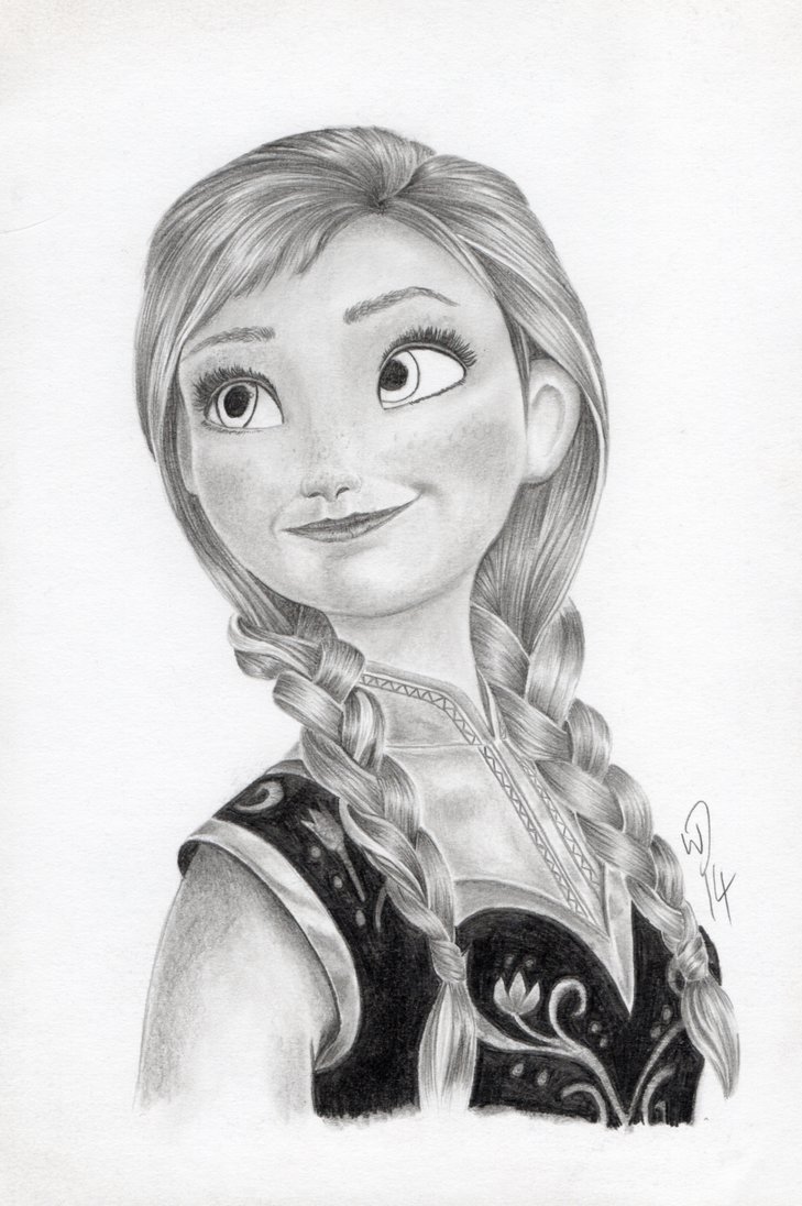 Frozen Anna Drawing Image