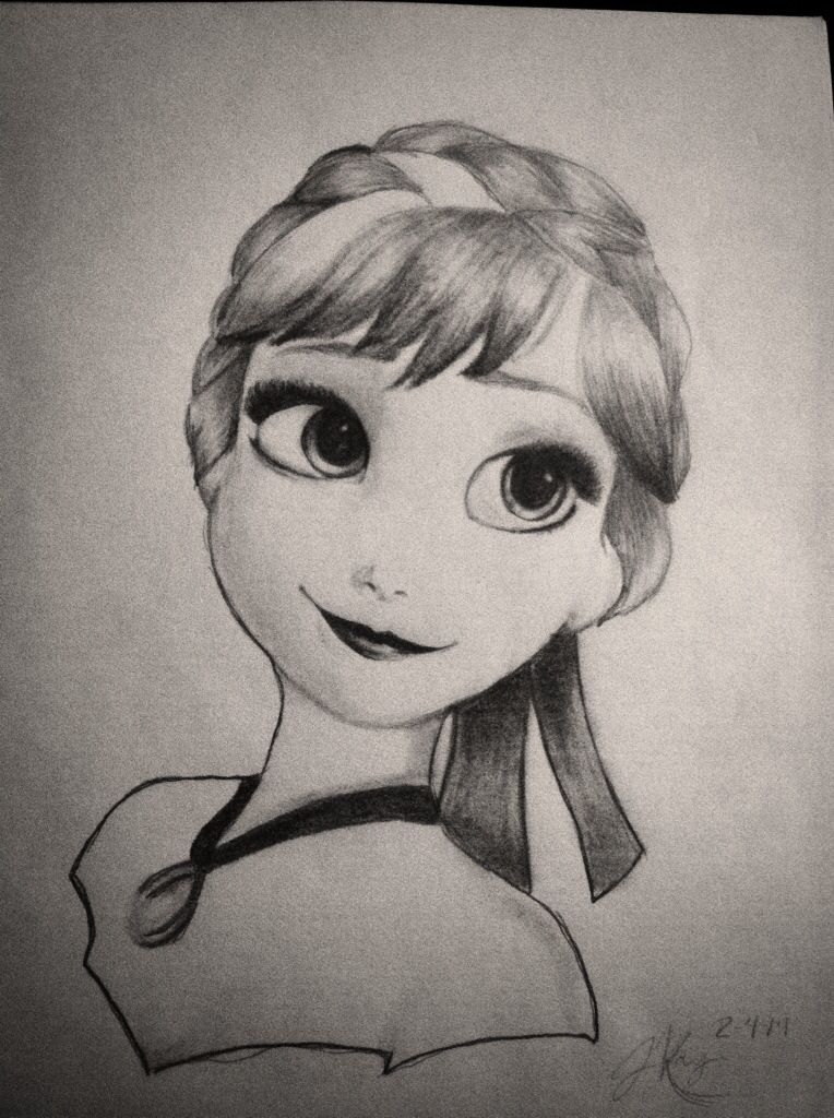 Frozen Anna Drawing Pics