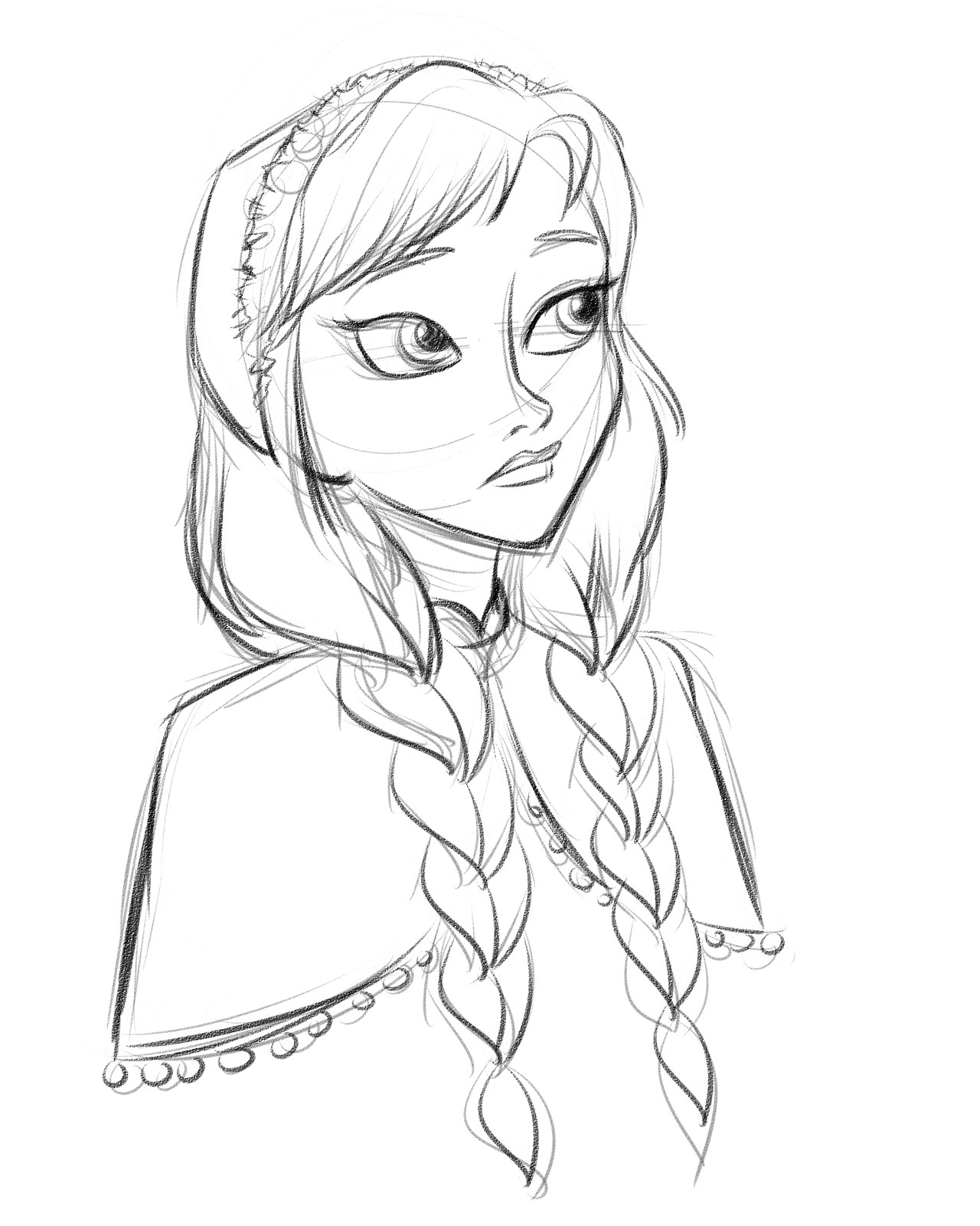 Elsa Frozen Drawing Easy Anna Drawing at GetDrawings