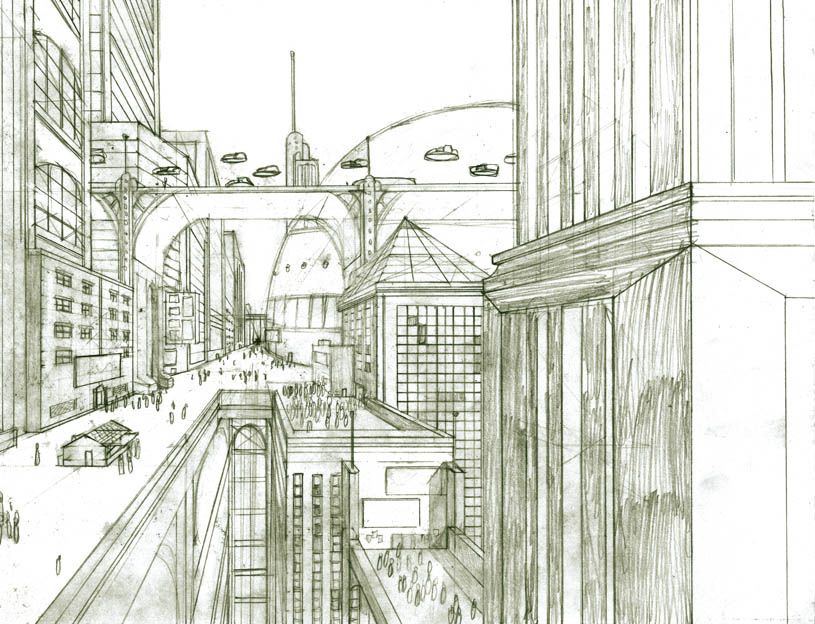 Future City Drawing Amazing