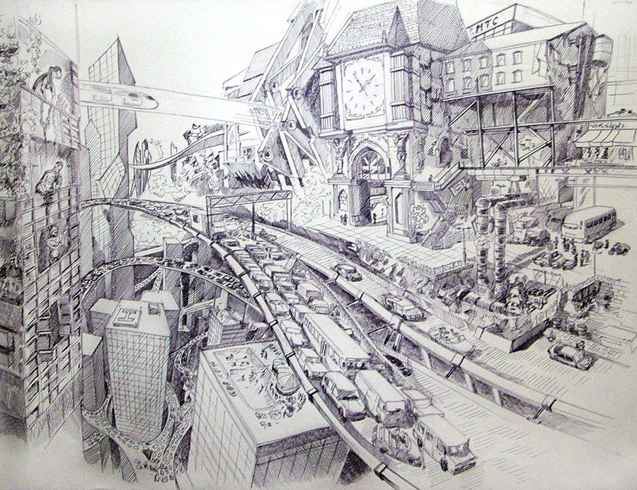 Future City Drawing Picture