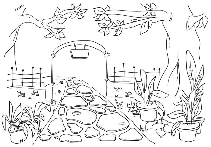 Garden Drawing Pictures - Drawing Skill