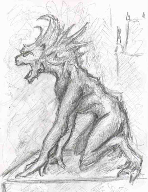 Gargoyle Drawing Art