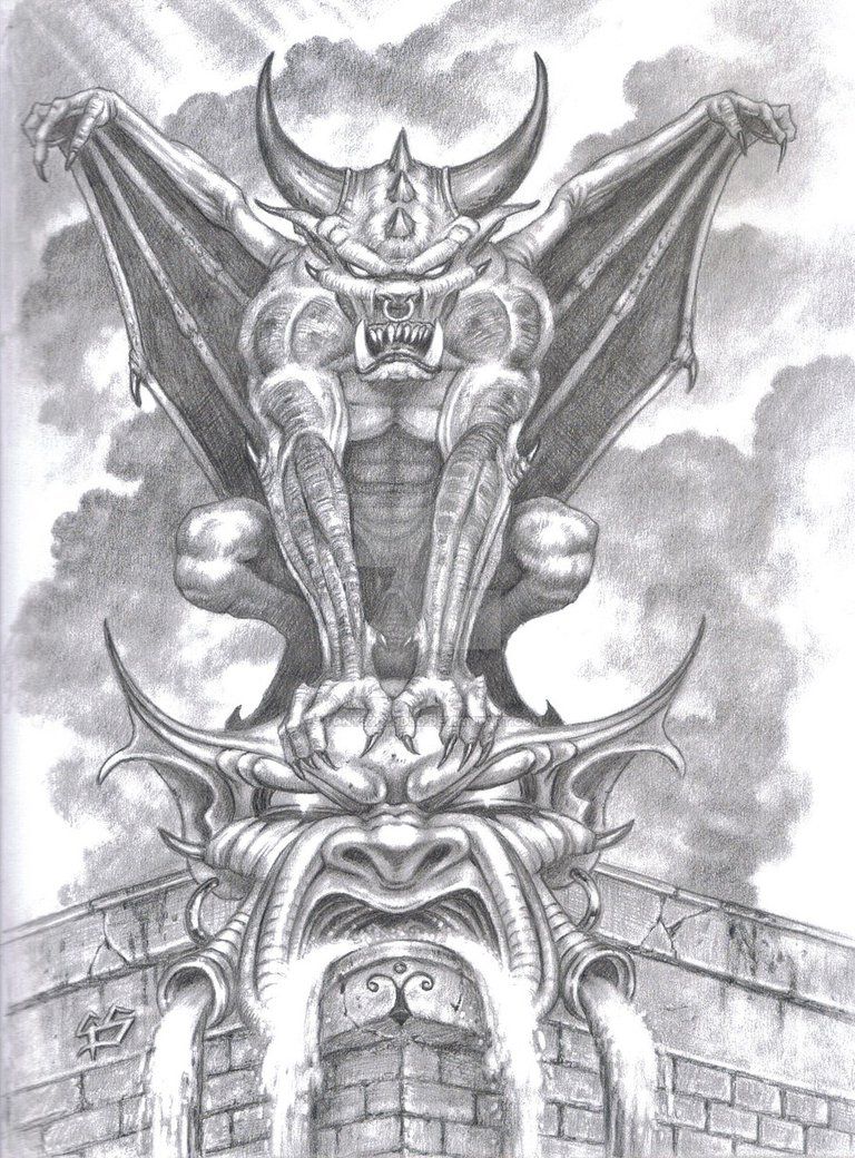 Gargoyle Drawing Photo