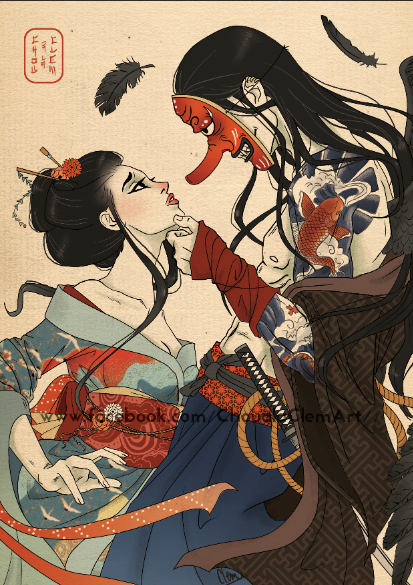 Geisha Drawing Beautiful Art