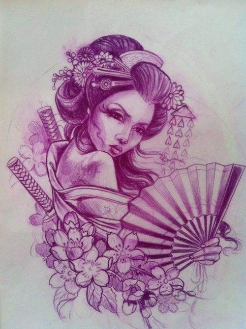 Geisha Drawing Pic