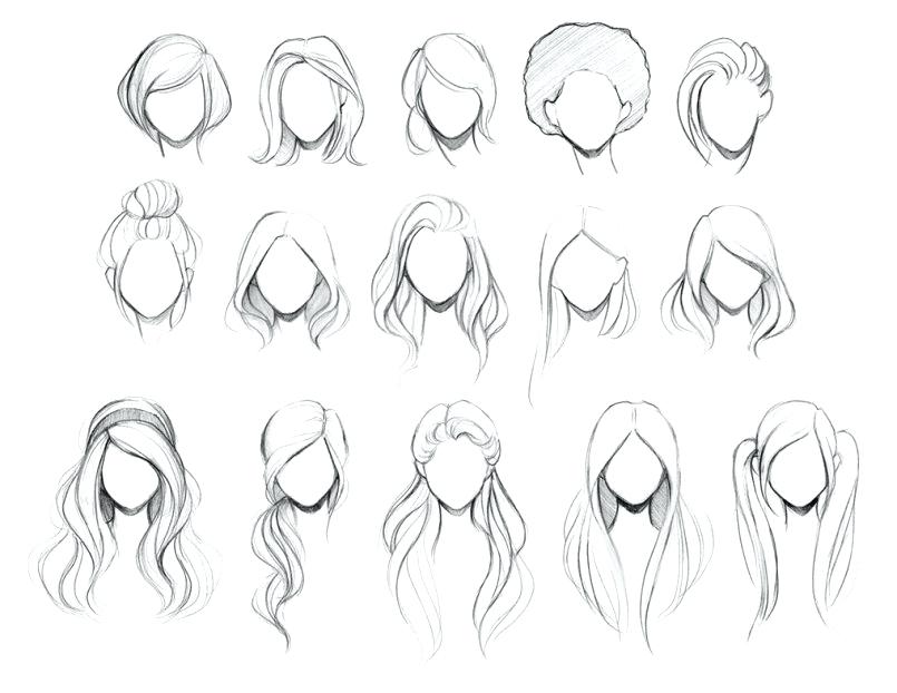 Girl Hair Drawing Art - Drawing Skill